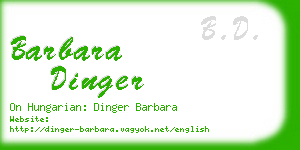 barbara dinger business card